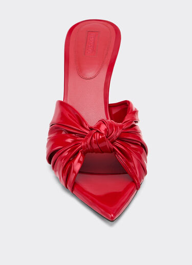 Ferrari Patent leather sandal with knotted design Racing red 49109f