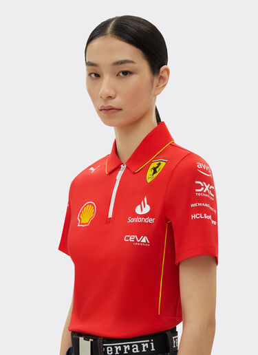 Ferrari 2024 Scuderia Ferrari Team Replica polo shirt Rosso Corsa F1148f