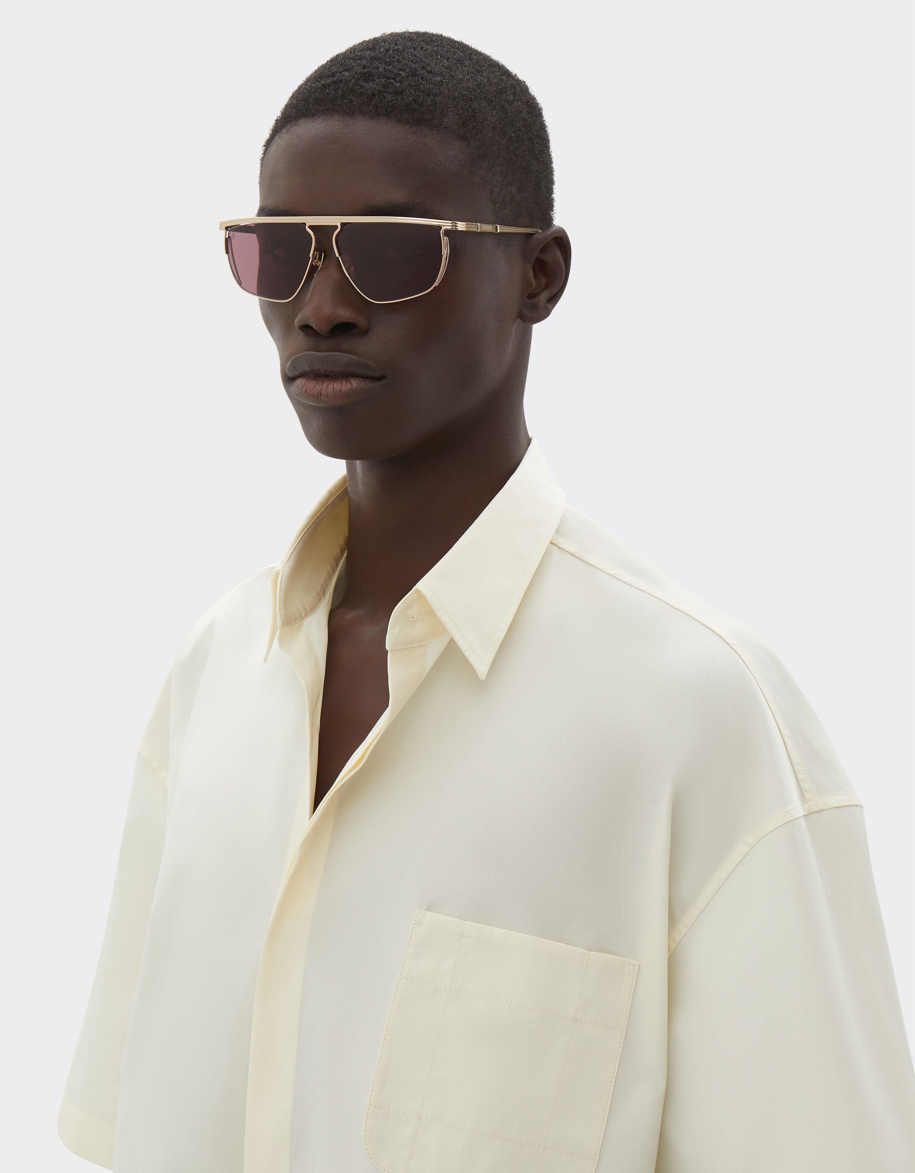 Ferrari Ferrari sunglasses in gold-tone titanium with exclusive Contrast Pro™ lenses Gold F1521f