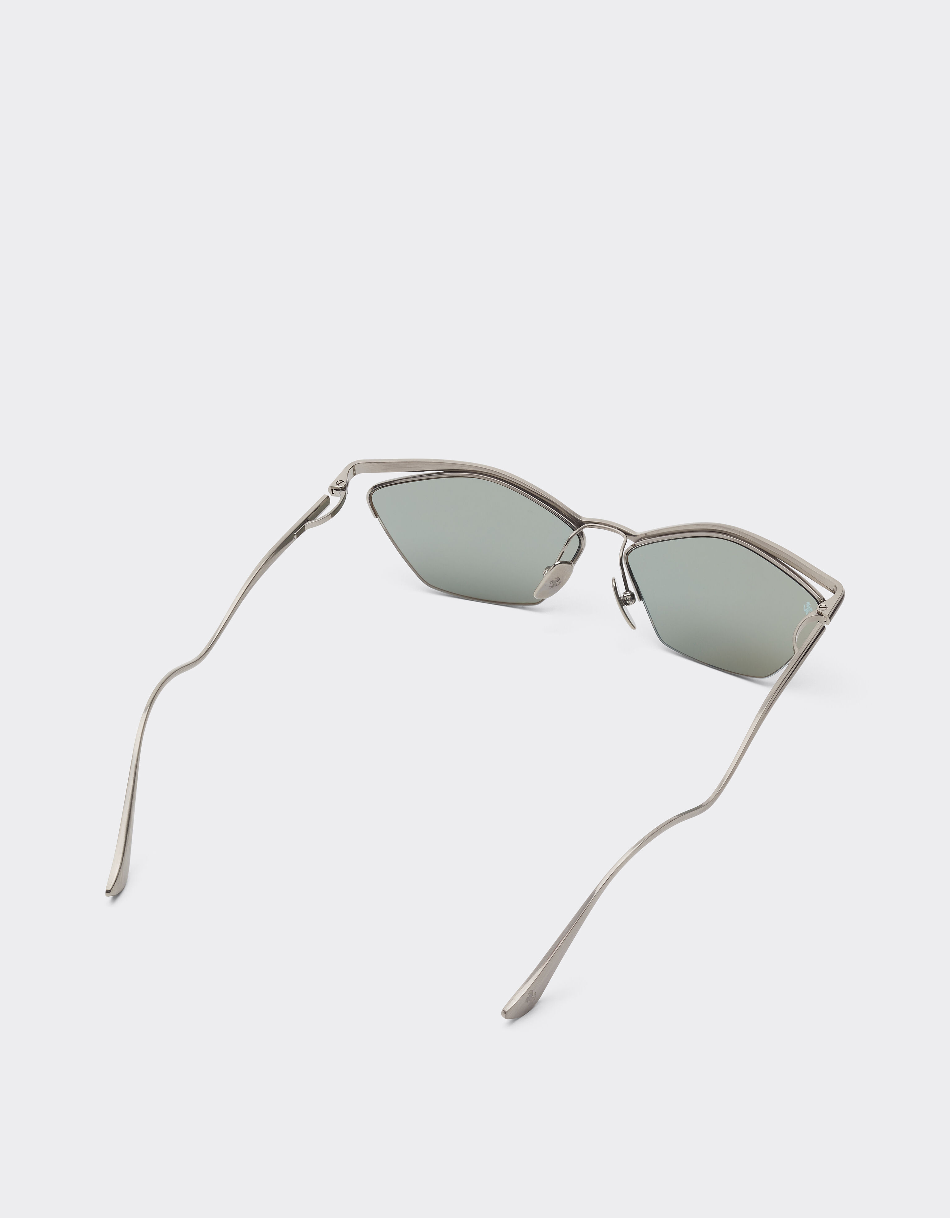 Ferrari Ferrari sunglasses in silvertitanium with blue mirrored lenses Silver LA0KTf