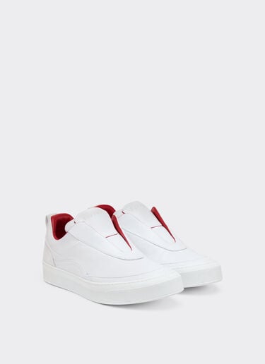 Nappa leather slip-on sneaker Ferrari Nappa leather slip-on sneaker Optical White 22744f