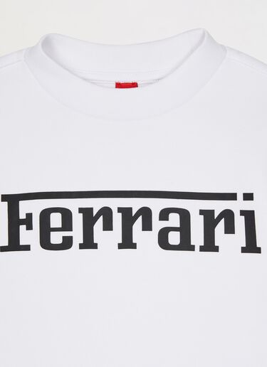 Ferrari キッズ リサイクルスキューバファブリック スウェットシャツ ラージFerrariロゴ オプティカルホワイト 46994fK