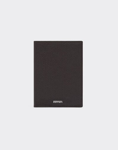 Ferrari Passport holder in garnet leather Dark brown 50884f