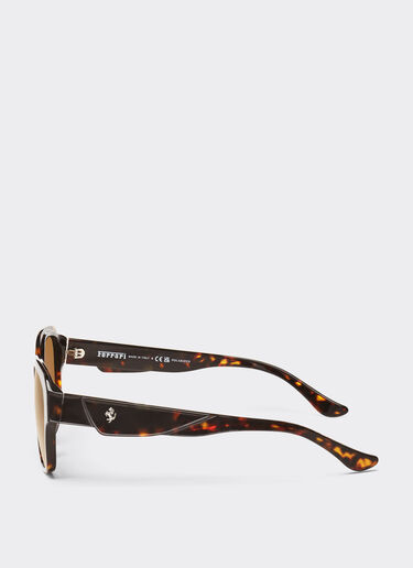 Ferrari Ferrari sunglasses in tortoiseshell yellow acetate with polarised brown lenses Yellow LA02Vf