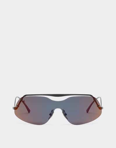Ferrari Ferrari sunglasses in black metal with red mirror grey lenses Gold F1276f