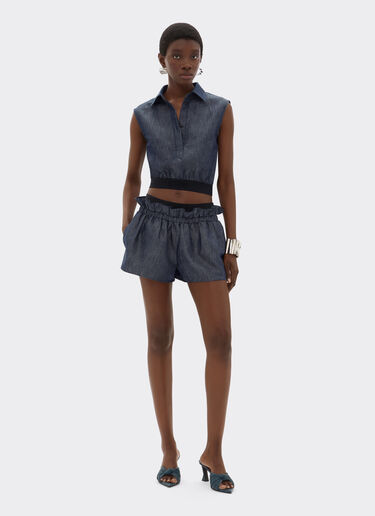 Ferrari Shorts in denim effect tricotine Dark Denim 22693f
