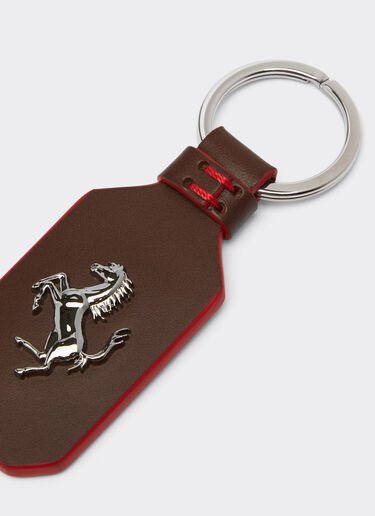 Ferrari 跃马装饰皮革钥匙扣 铁锈色 47156f