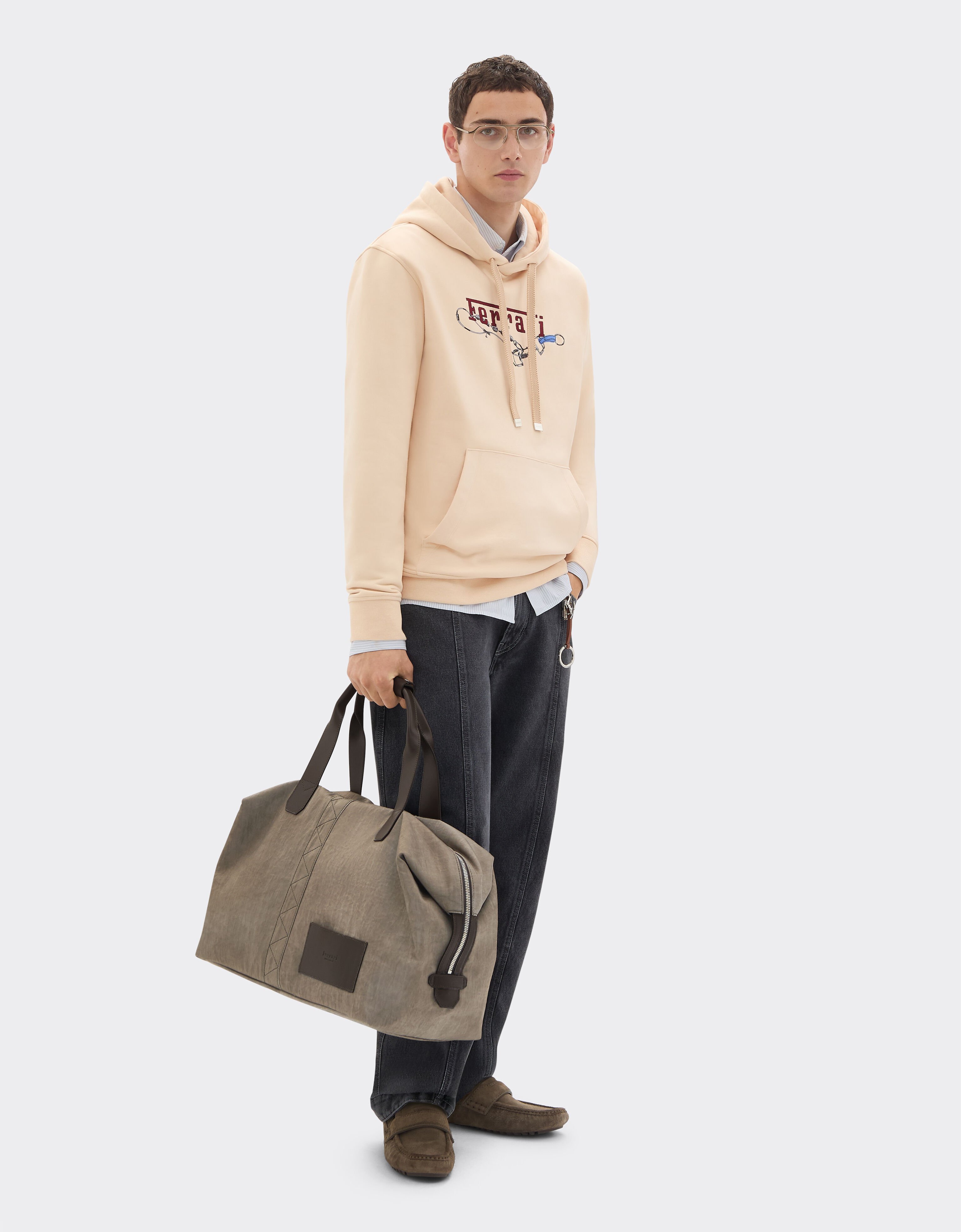 Ferrari 尼龙行李袋 Khaki Green 50165f