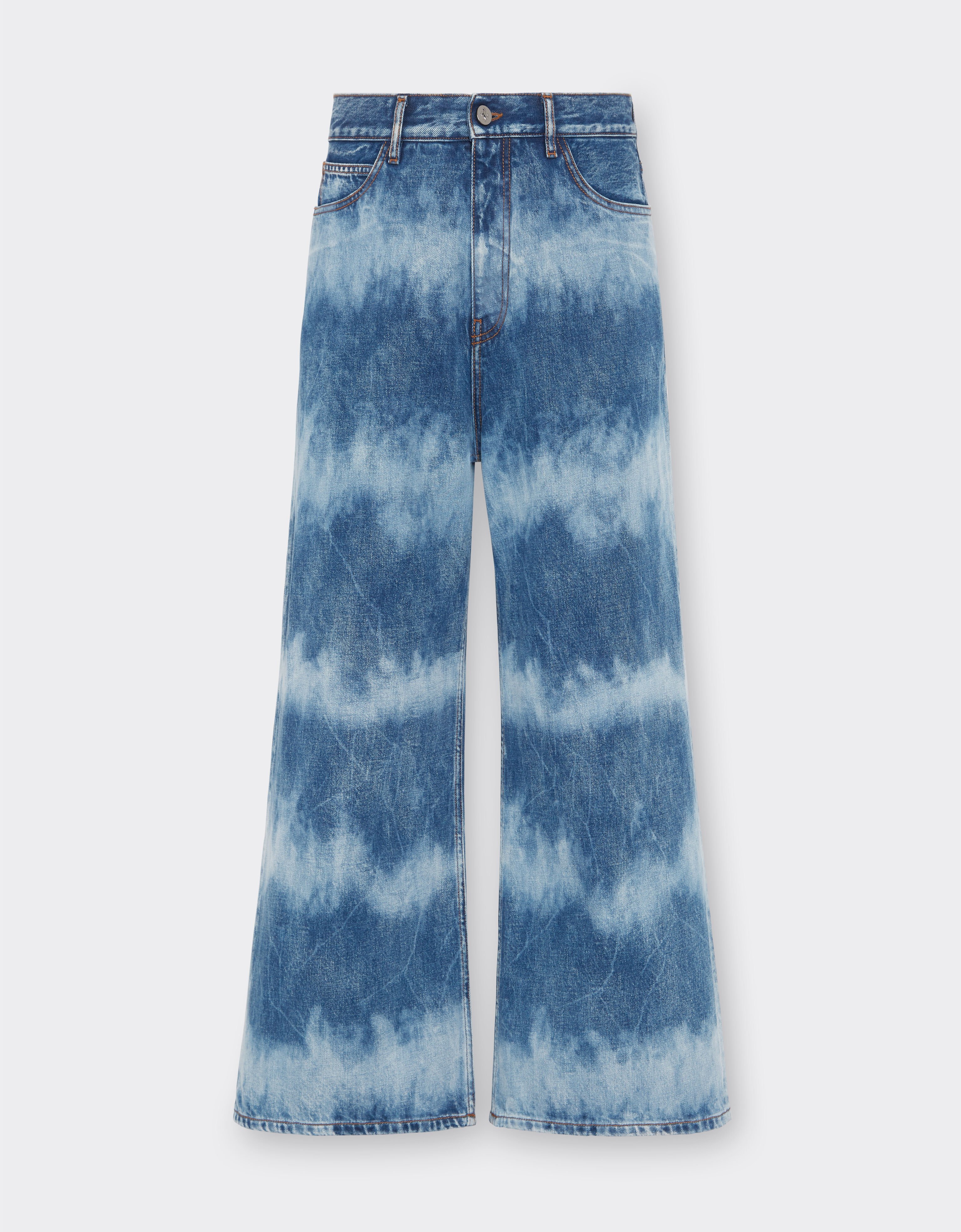 Ferrari Ferrari x Charles Leclerc tie-dye denim trousers Dark Denim 22262f