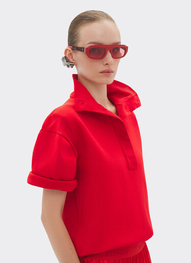 Ferrari Red Ferrari sunglasses in acetate and leather with red lens Red F1540f
