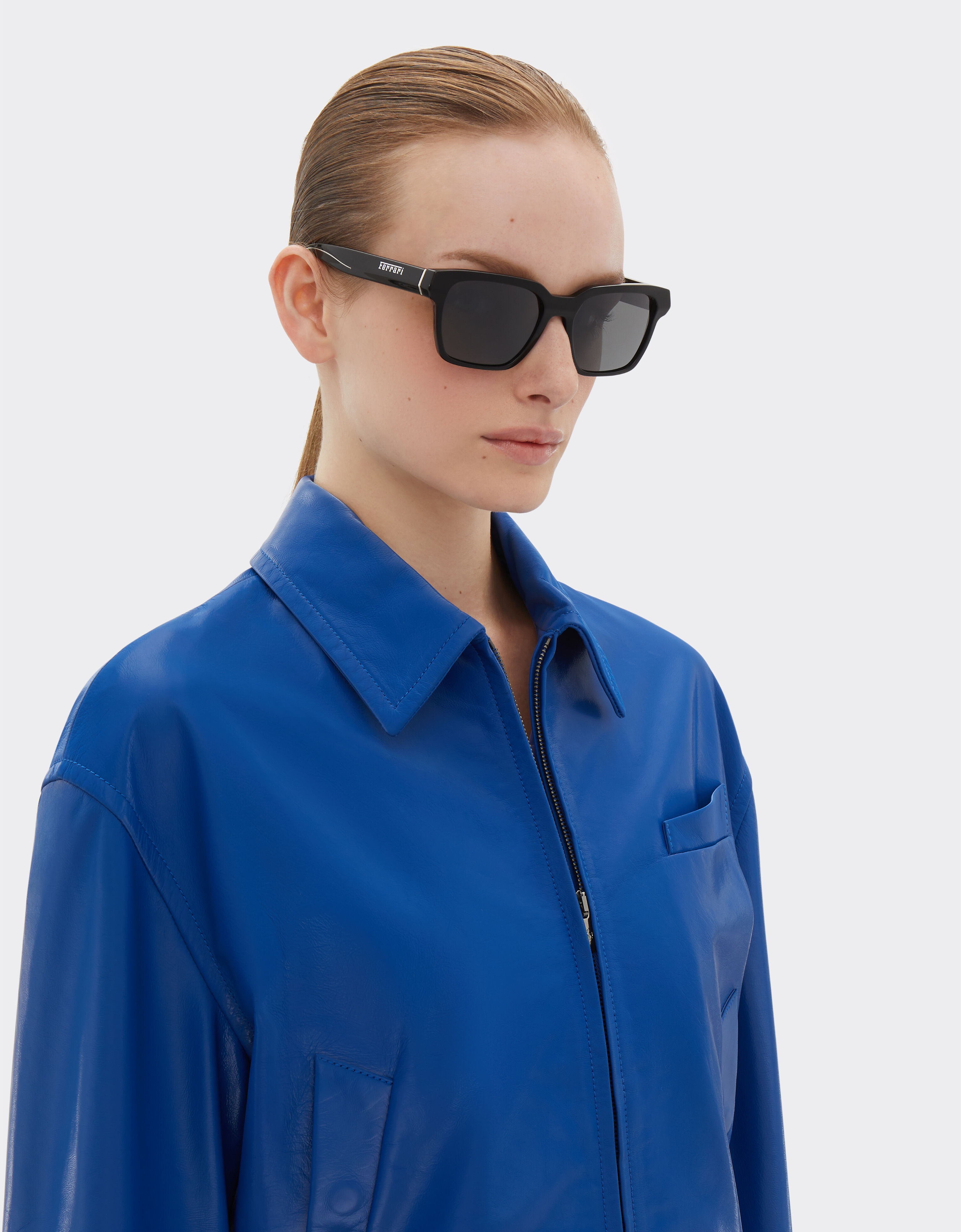 Ferrari Ferrari sunglasses in black acetate with polarised grey lens Black F1544f