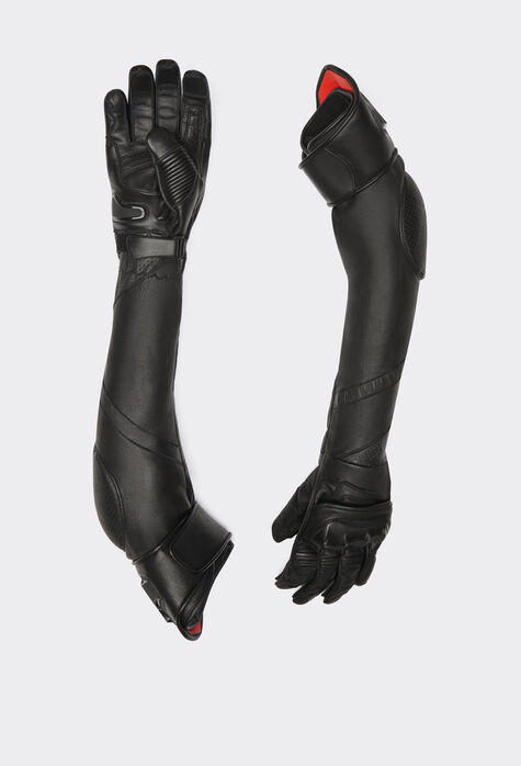 Ferrari Long leather gloves Navy 20756f