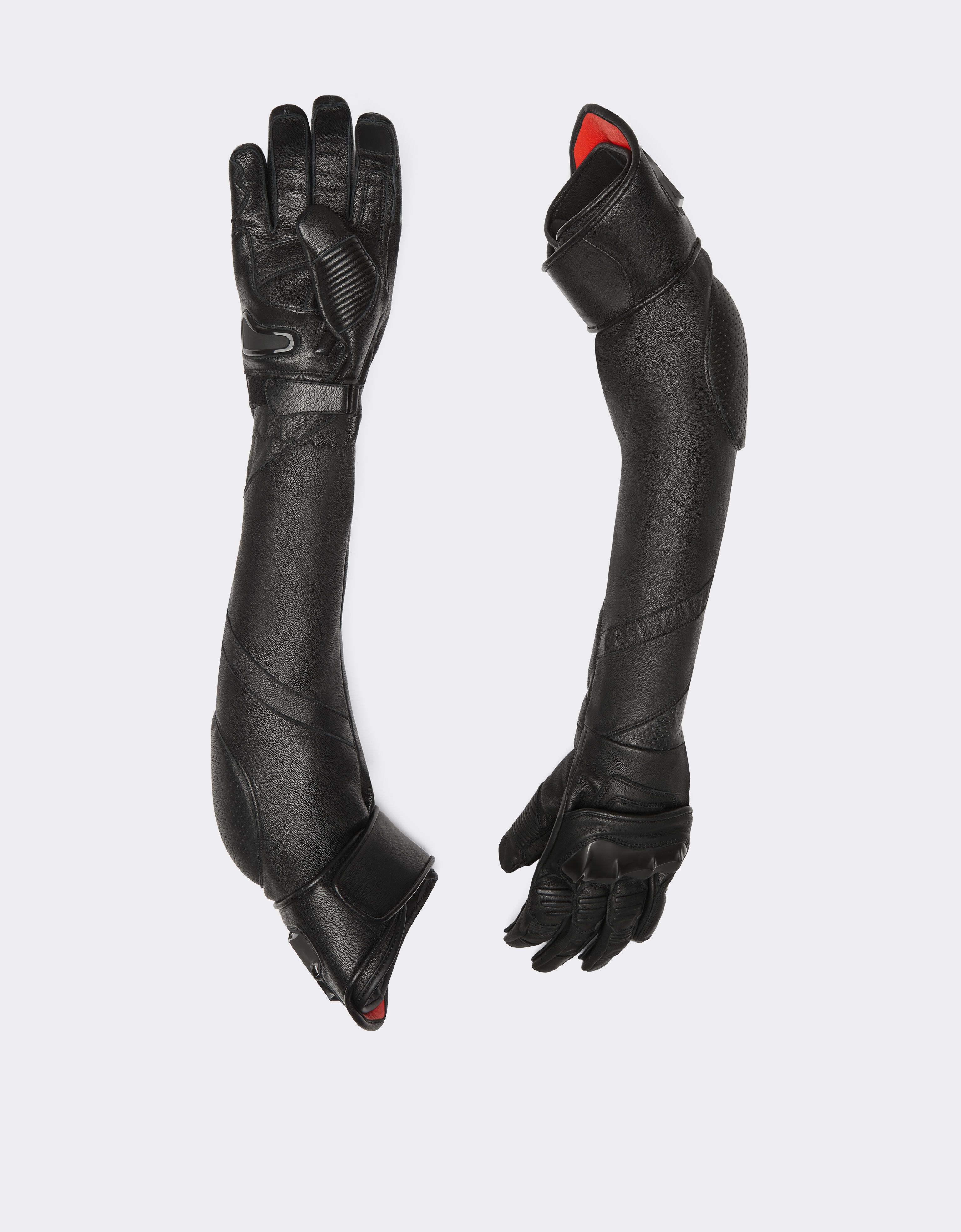 Ferrari Long leather gloves Black 21157f