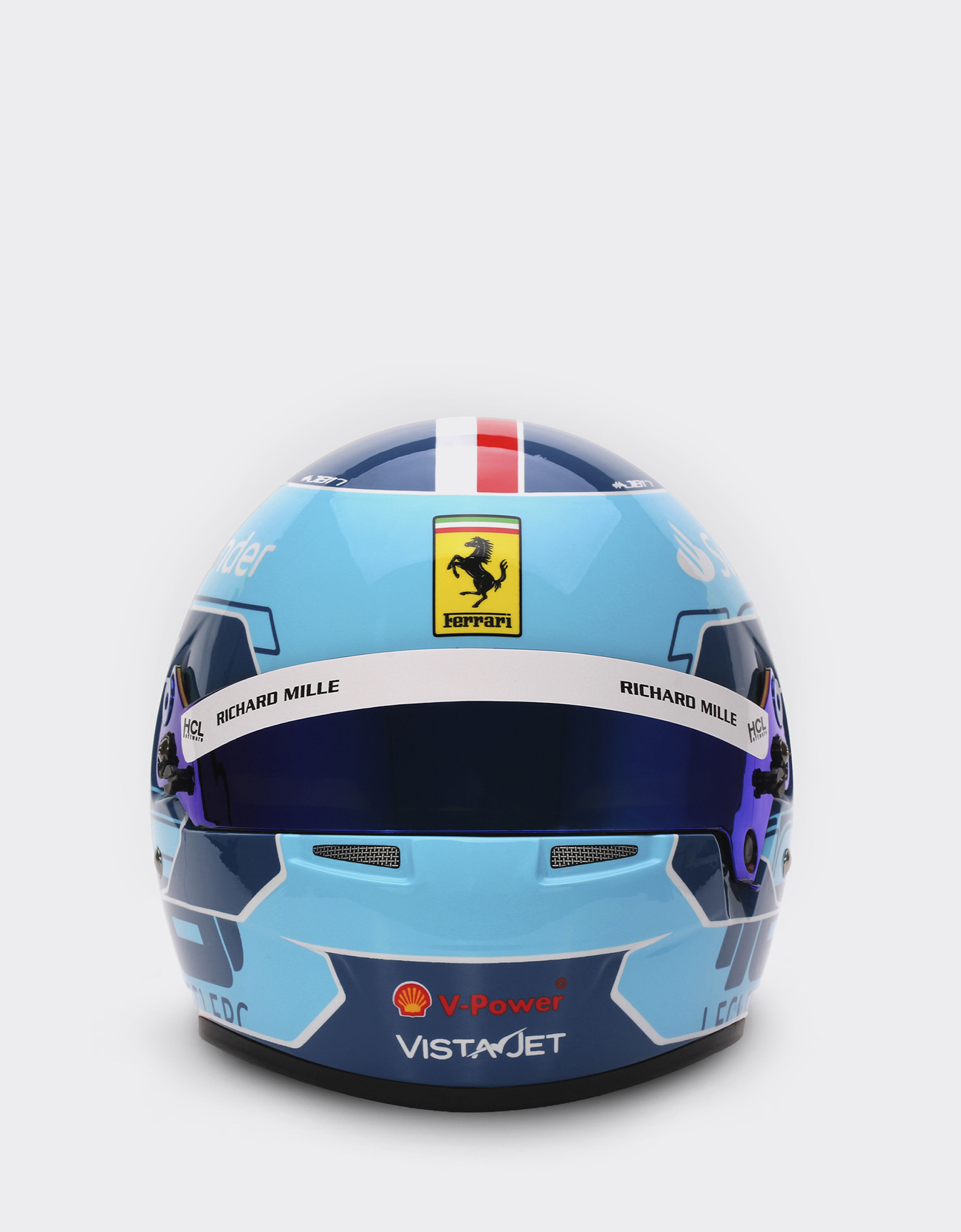 Ferrari Charles Leclerc Miami 2024 Special Edition helmet in 1:1 scale Azure F1238f