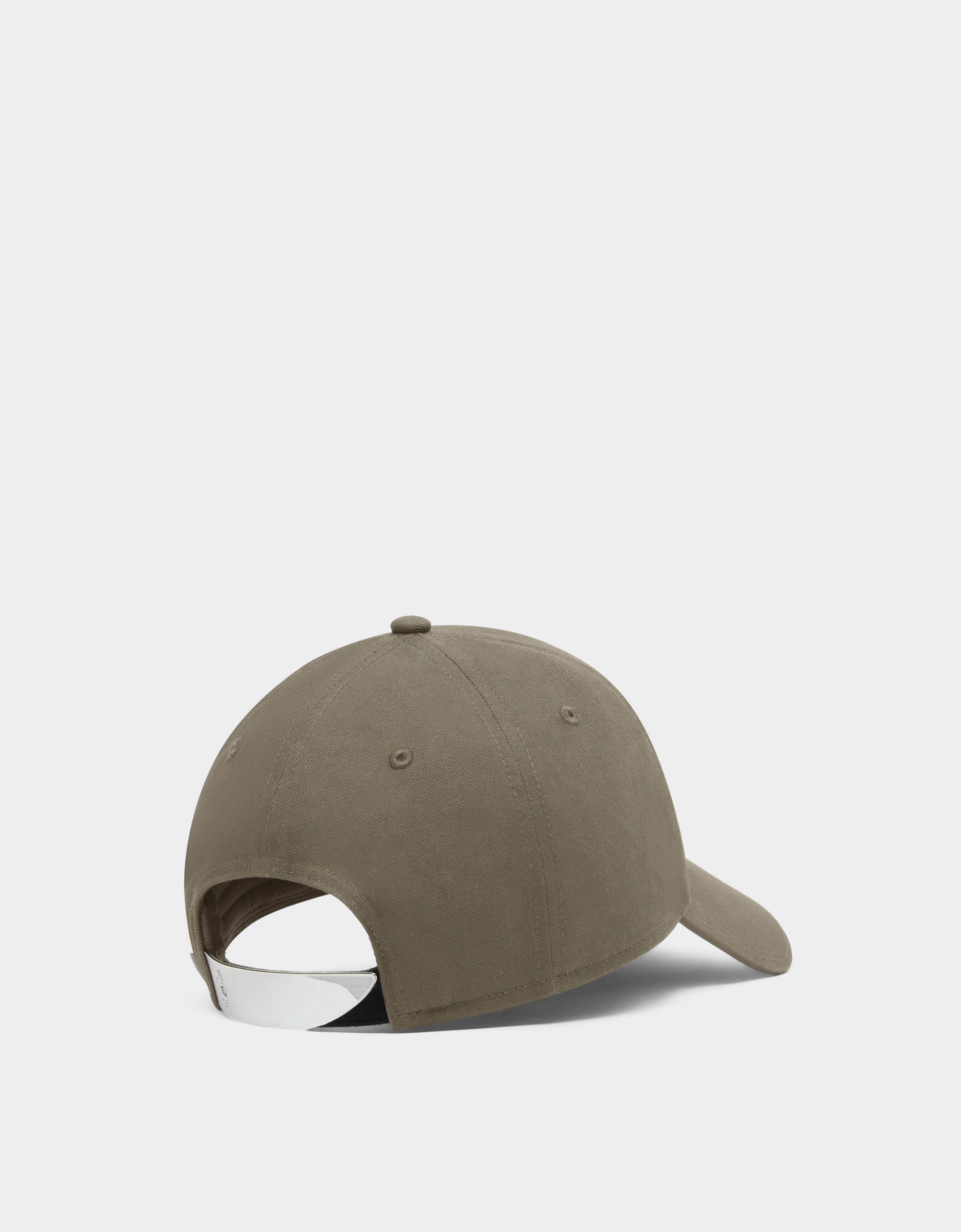Ferrari Baseball cap with rubberized Ferrari logo Khaki Green 20403f