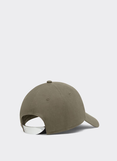 Ferrari Baseball cap with rubberized Ferrari logo Khaki Green 20403f
