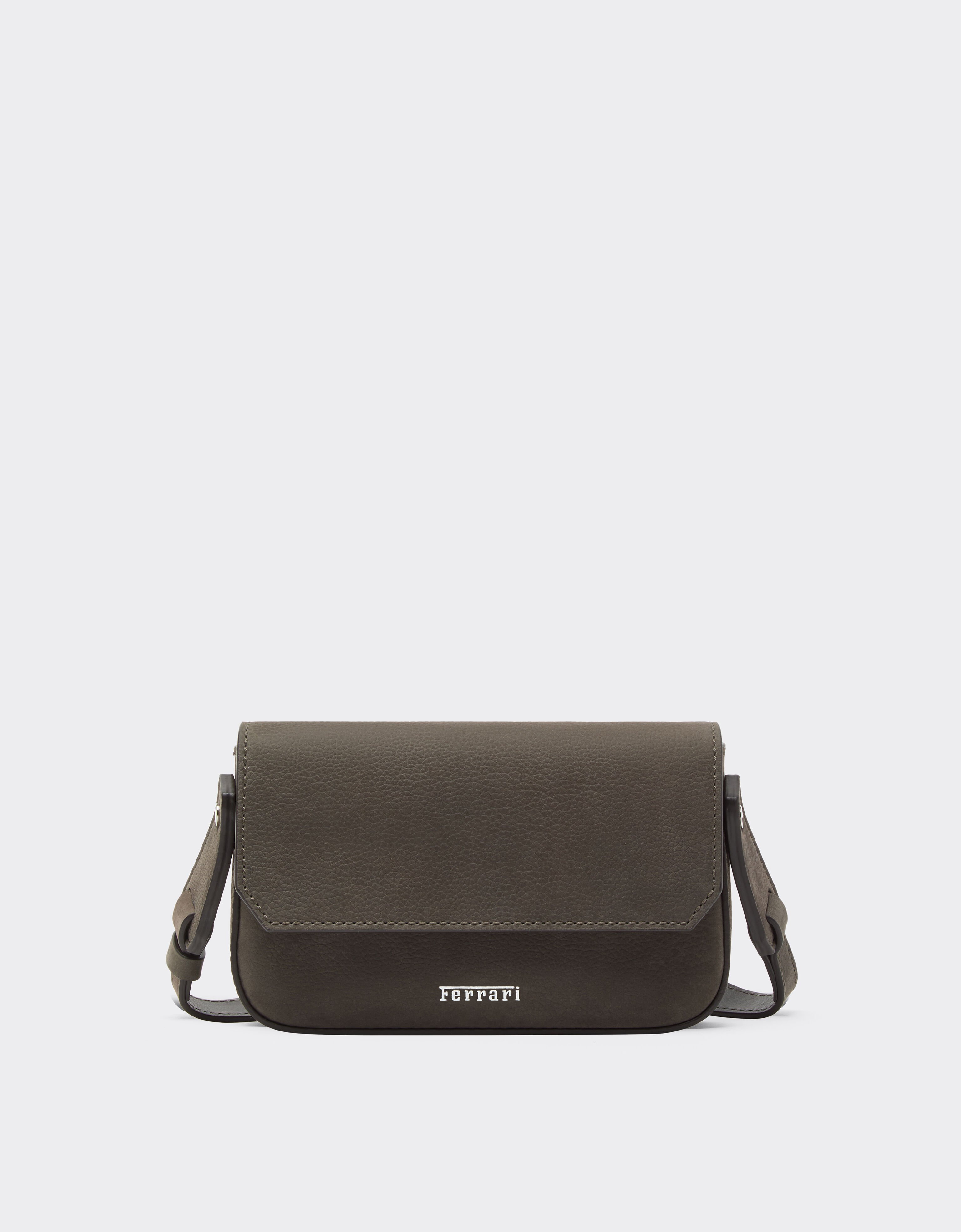 Ferrari Cartera de piel con correa Antracite CBMWC0001YL00066f