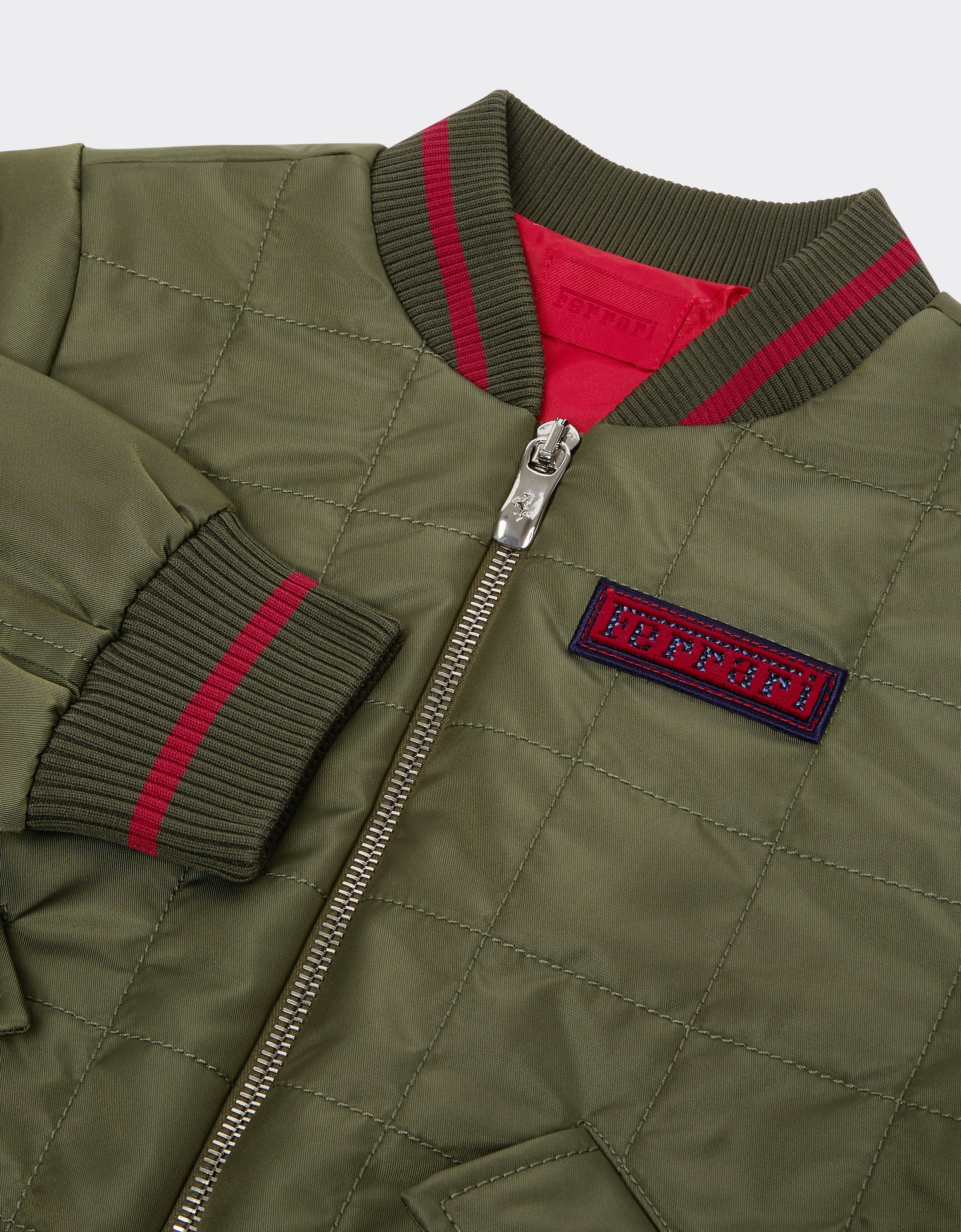Bomber jacket in technical fabric Ferrari Bomber jacket in technical fabric Khaki Green 50142fK