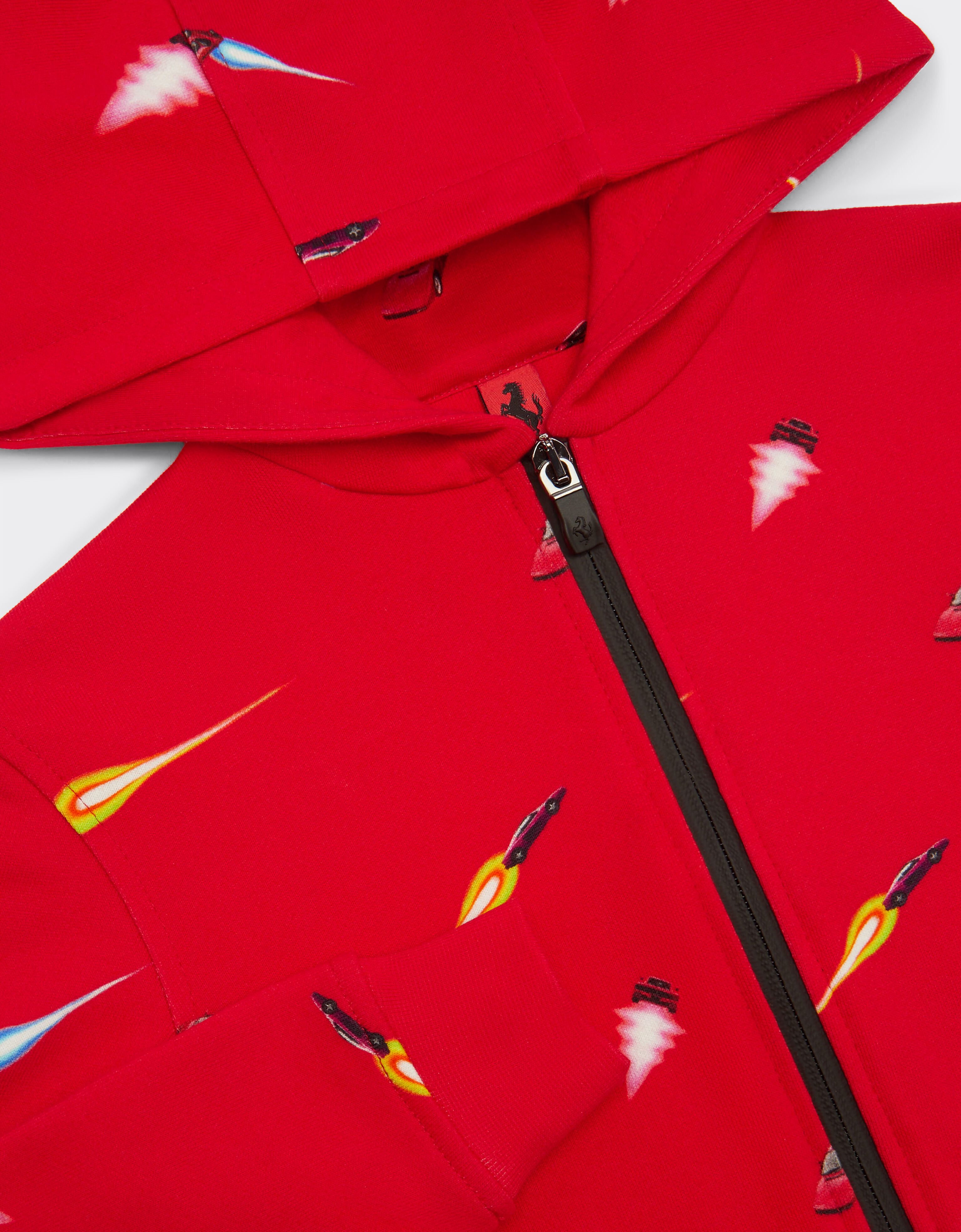 Ferrari Cotton shirt with Ferrari Cars print Rosso Corsa 47932fK