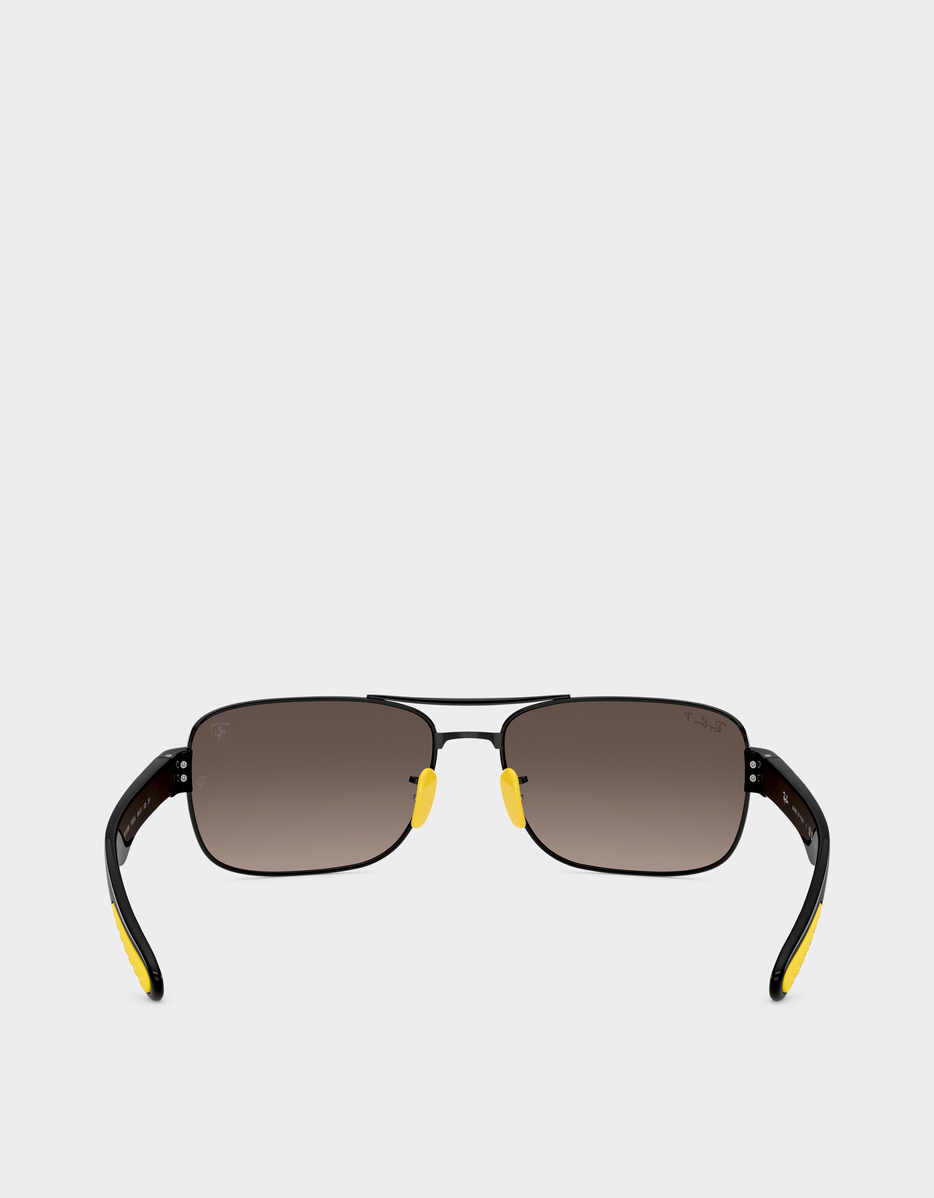 Ferrari Ray-Ban for Scuderia Ferrari RB3763M de metal y plástico negro con lentes polarizadas sombreadas grises Negro LA01Df