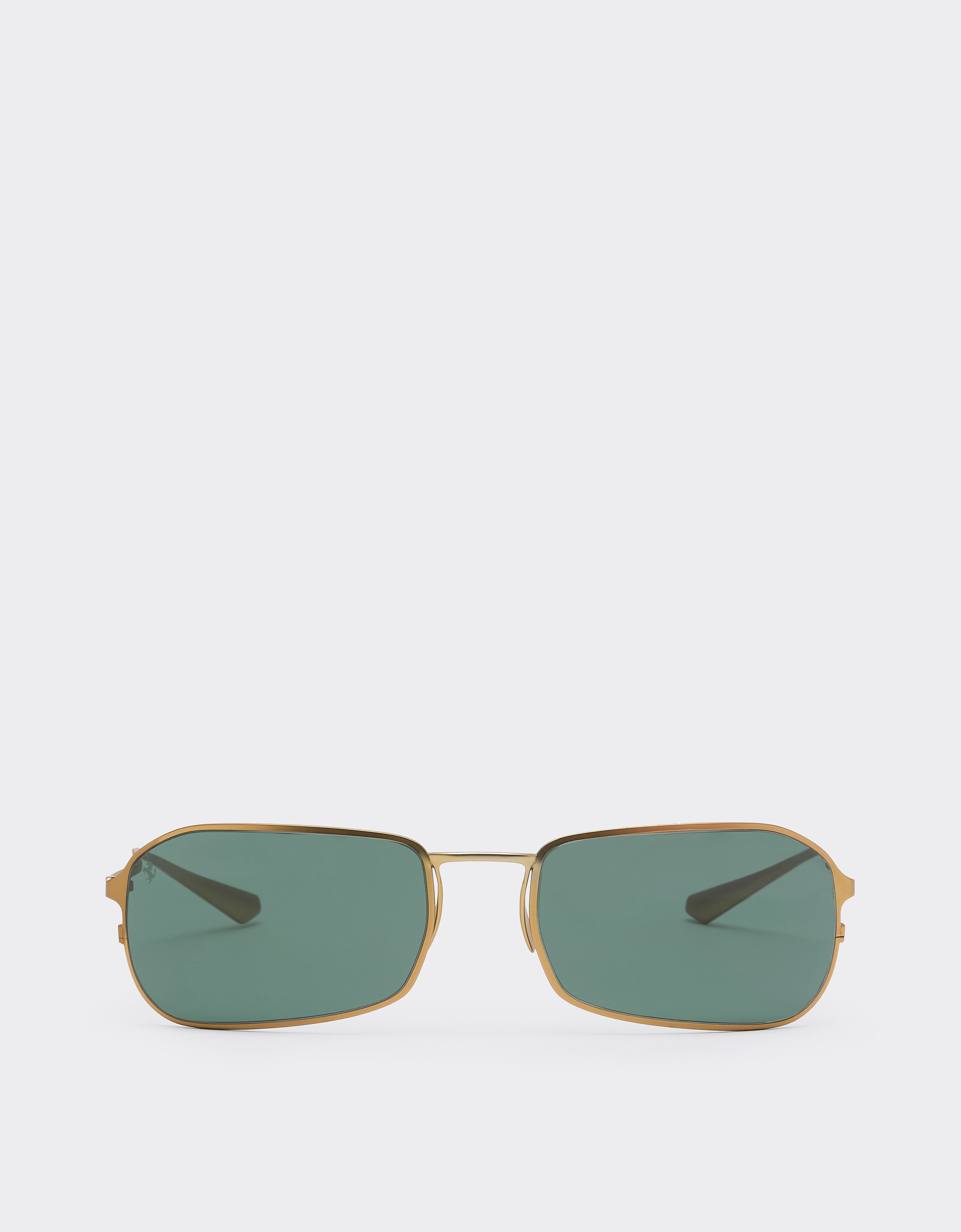 Matte gold titanium sunglasses with dark green lenses Ferrari Matte gold titanium sunglasses with dark green lenses Oro Satinato LY0SG1264EXT0001f
