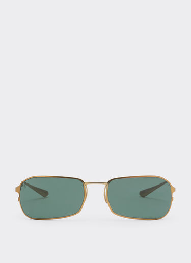 Matte gold titanium sunglasses with dark green lenses Ferrari Matte gold titanium sunglasses with dark green lenses Oro Satinato LY0SG1264EXT0001f