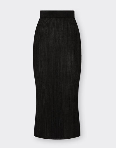Ferrari Viscose and lurex pencil skirt Black 21665f