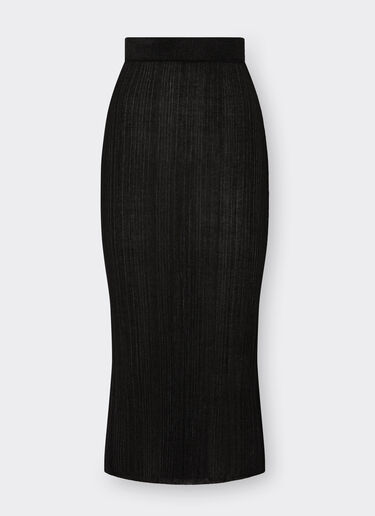 Ferrari Viscose and lurex pencil skirt Black 21665f