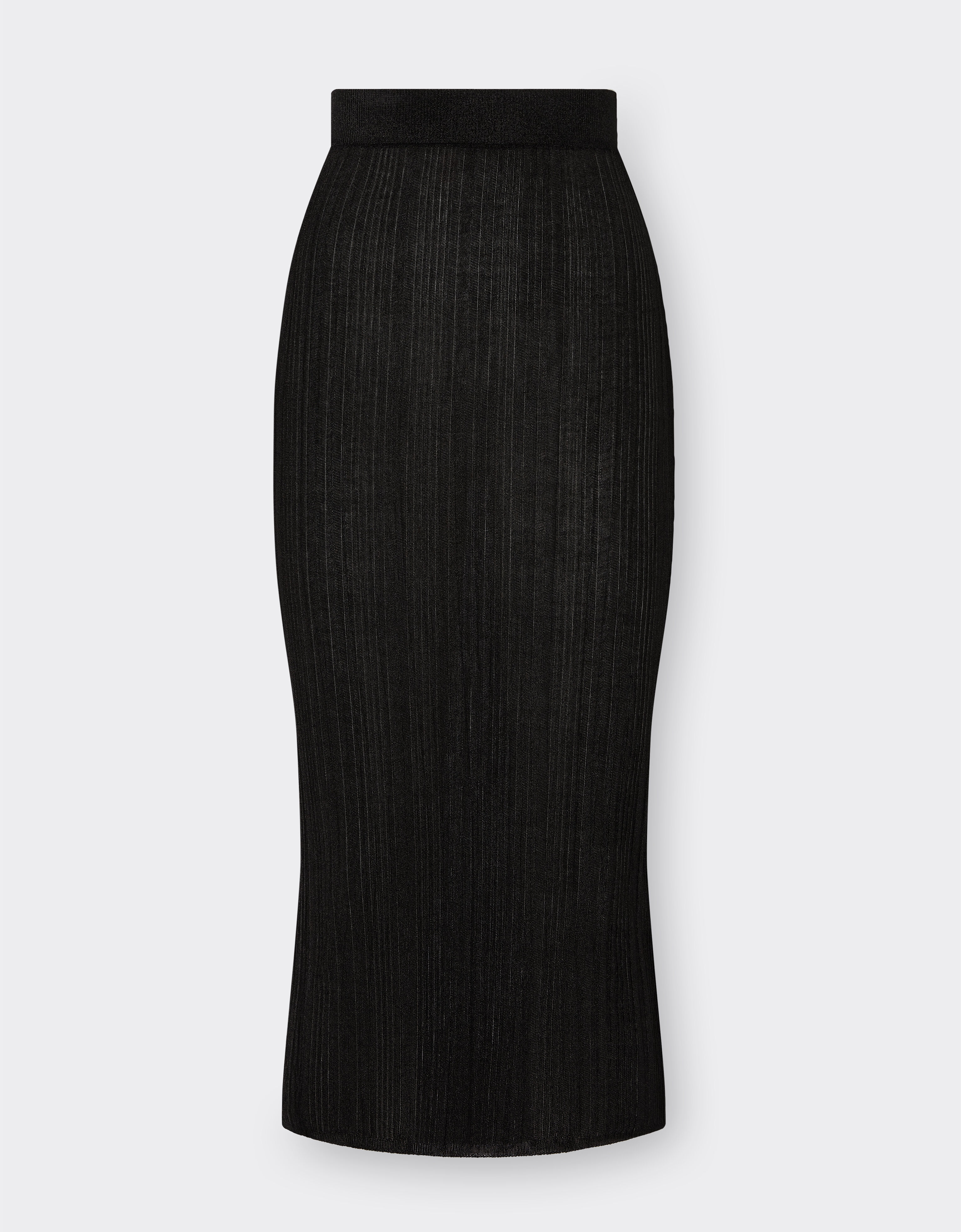 Ferrari Viscose and lurex pencil skirt Black 21665f