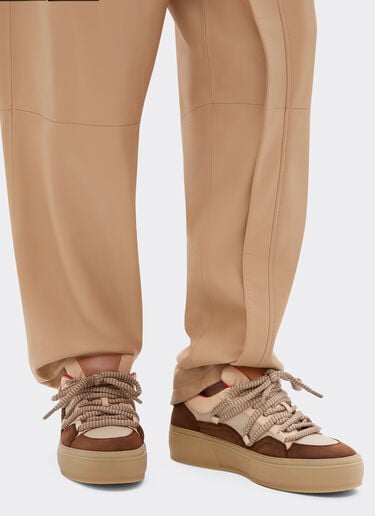 Suede, Nappa leather and Q-Cycle® low-top sneaker Ferrari Suede, Nappa leather and Q-Cycle® low-top sneaker Beige 22737f