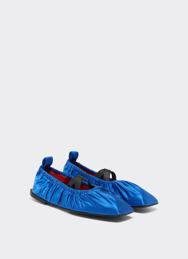 Ferrari Ballet flats in satin Klein Blue 22064f