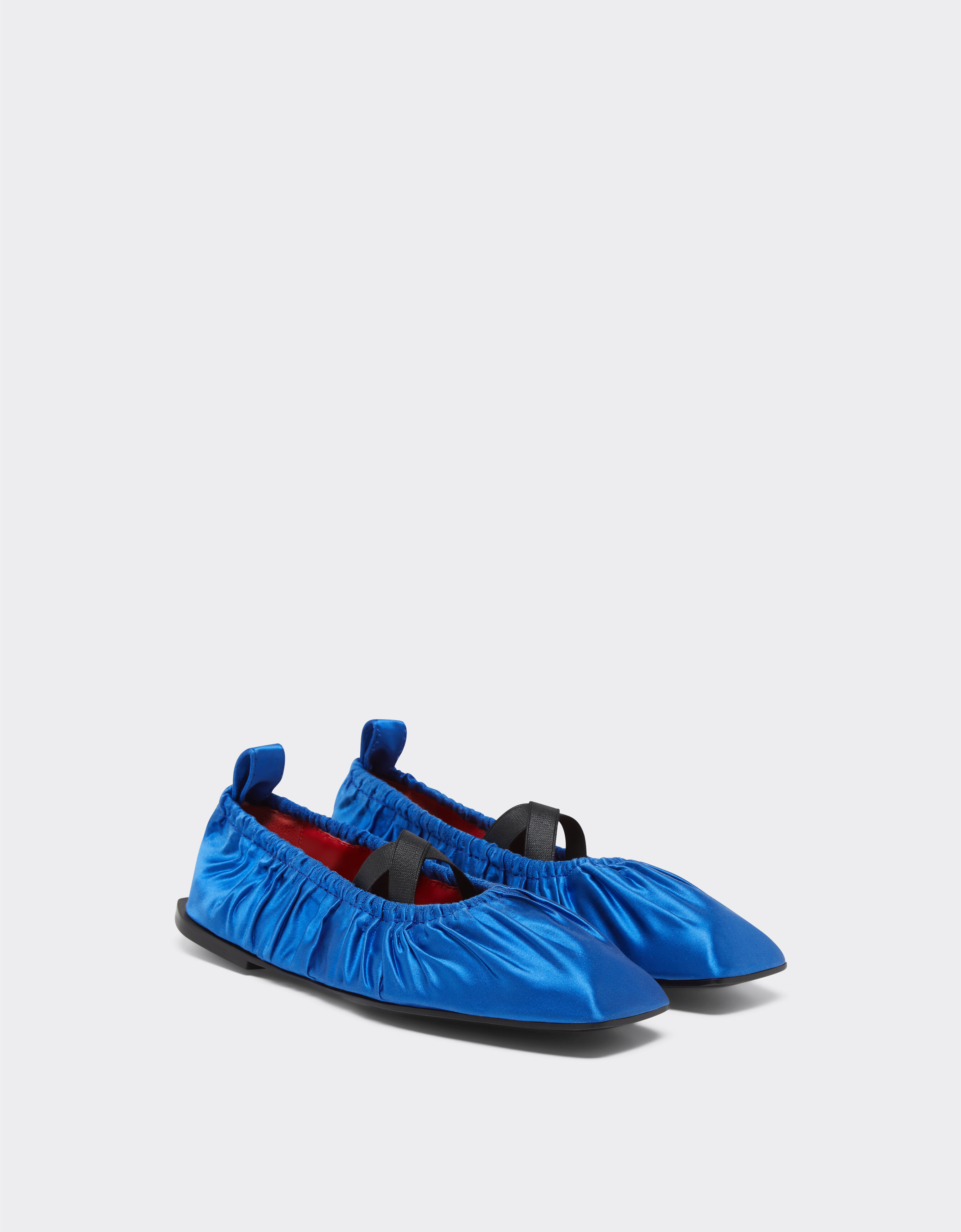 Ferrari Ballet flats in satin Klein Blue 22064f
