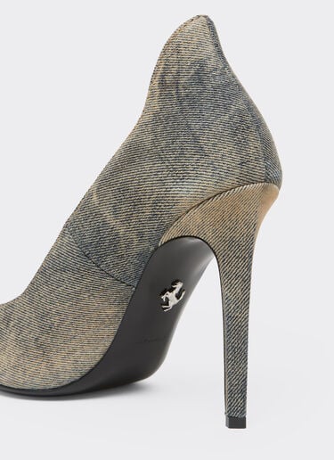 Ferrari Stone-washed denim pumps Blu Denim 51306f