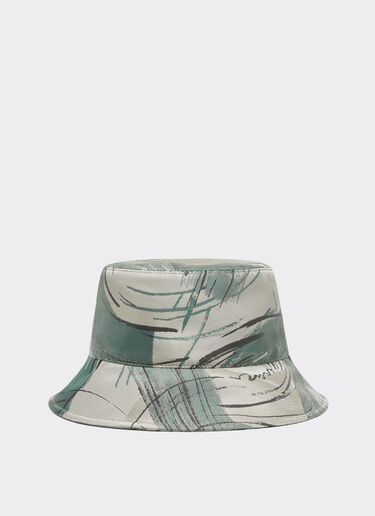 Ferrari Bucket hat in jacquard fabric with brushed motif Ecru 21938f