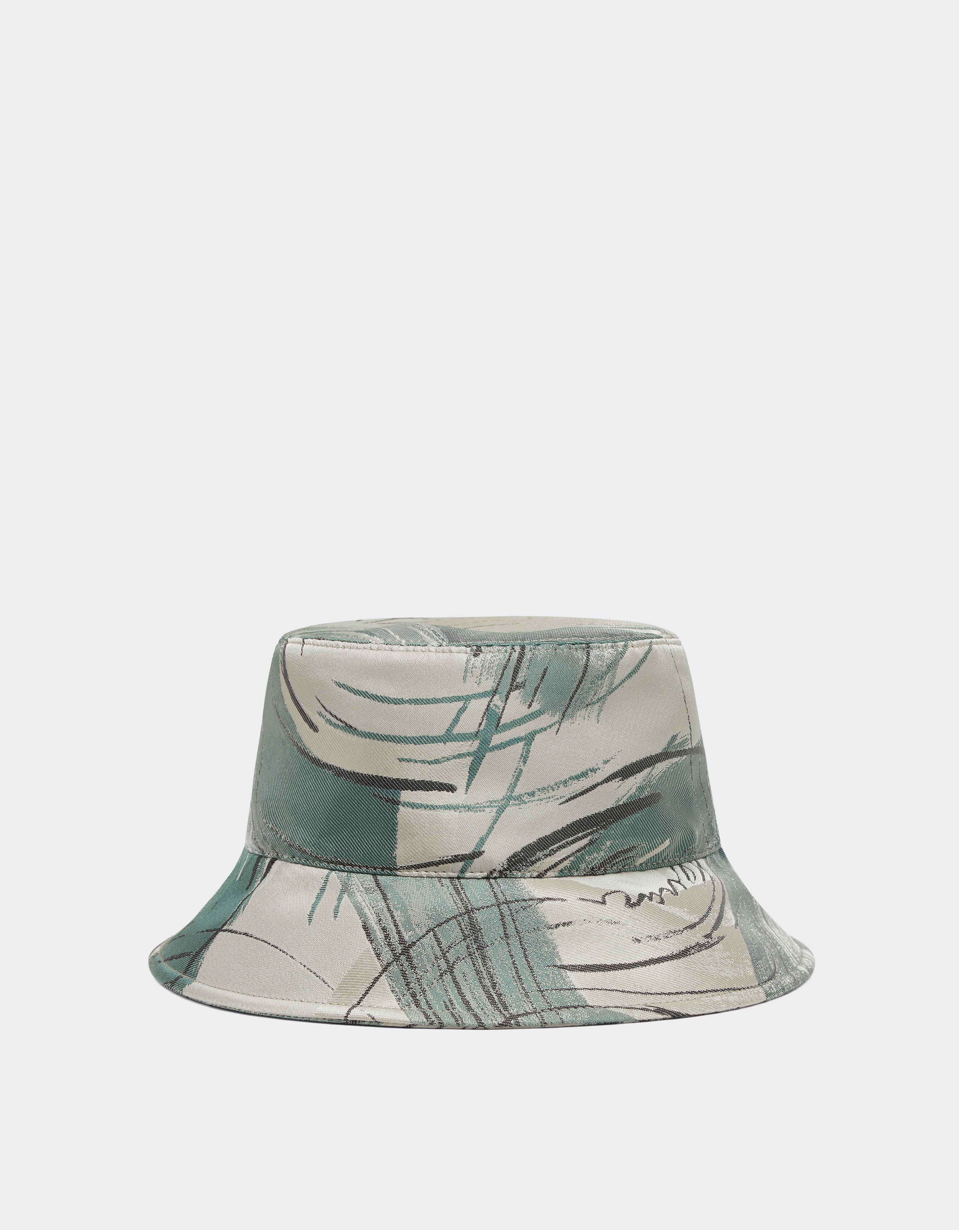Ferrari Bucket hat in jacquard fabric with brushed motif Ecru 21938f