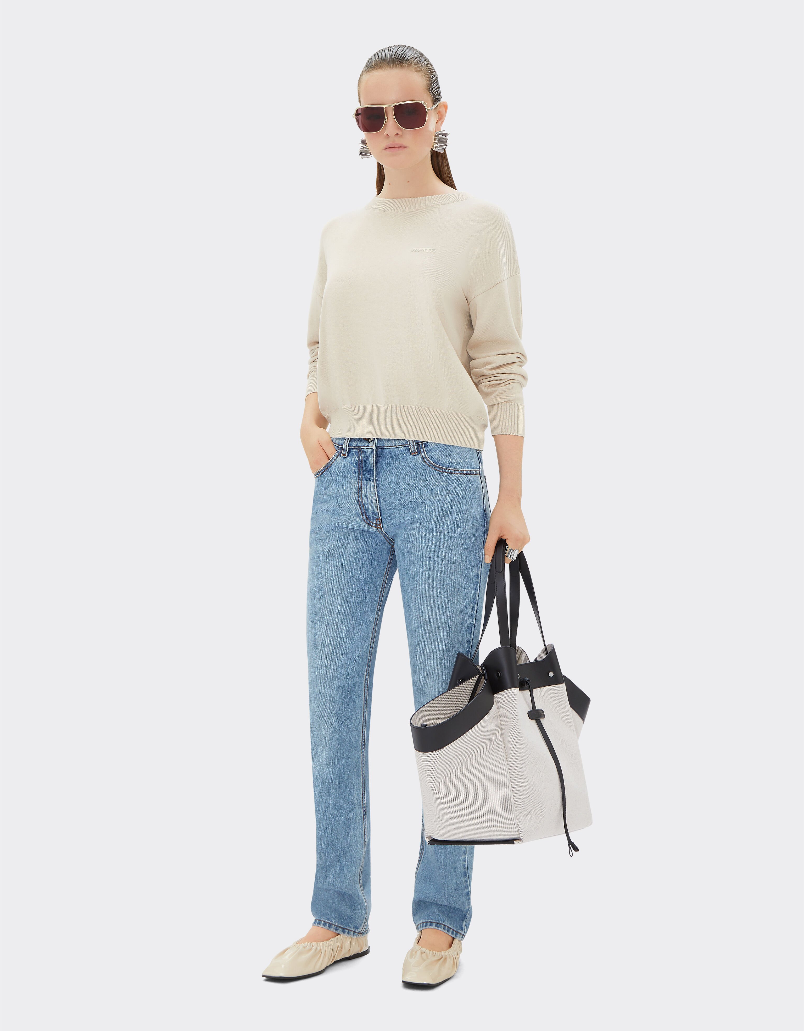 Ferrari Ferrari tote bag in canvas and leather Black 21976f