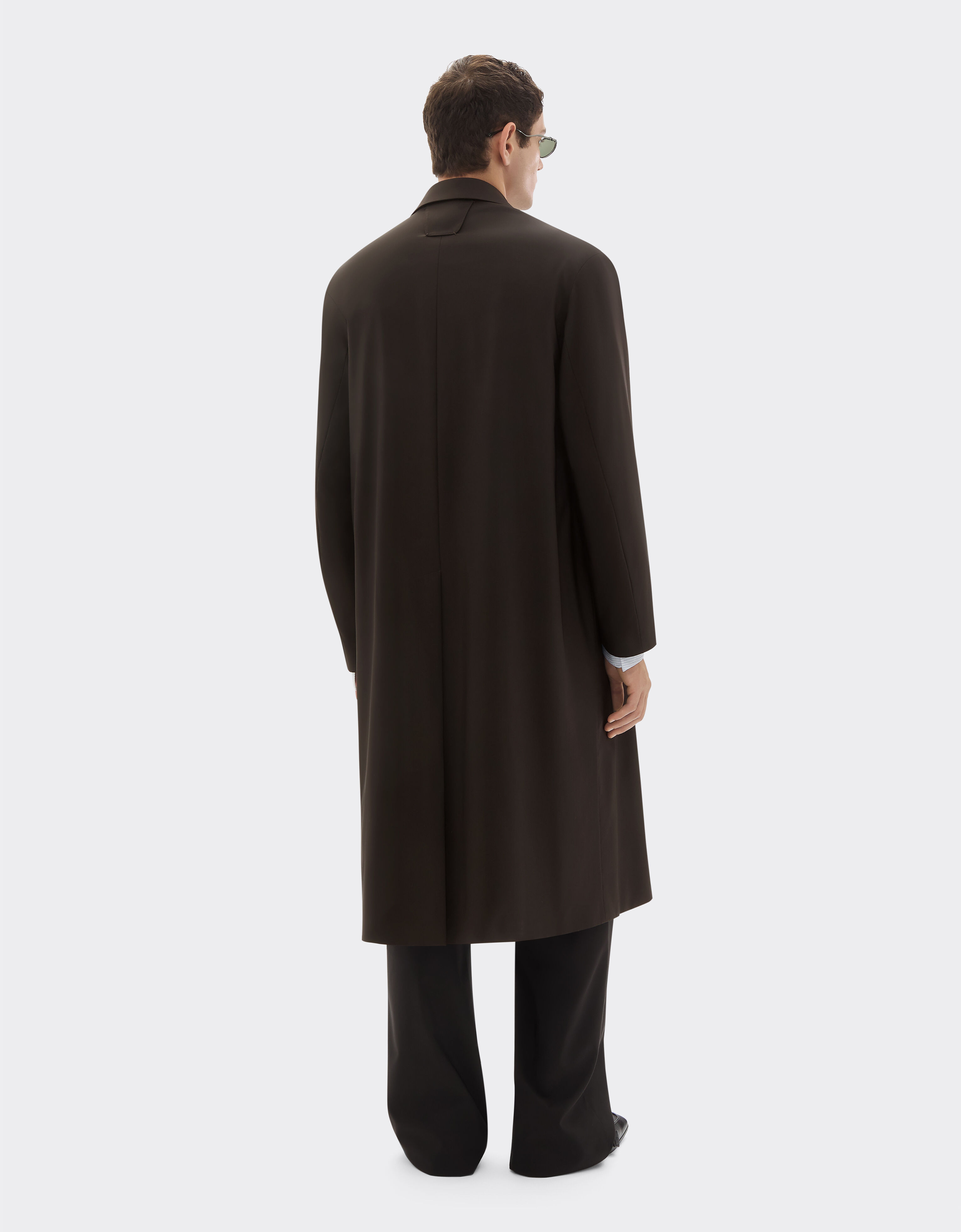 Ferrari Coat in cool Q-Cycle® wool Dark brown 50034f