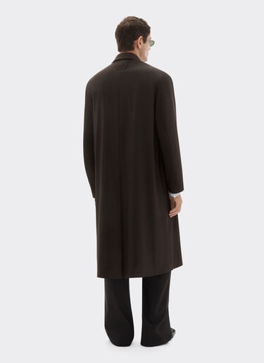 Ferrari Coat in cool Q-Cycle® wool Dark brown 50034f