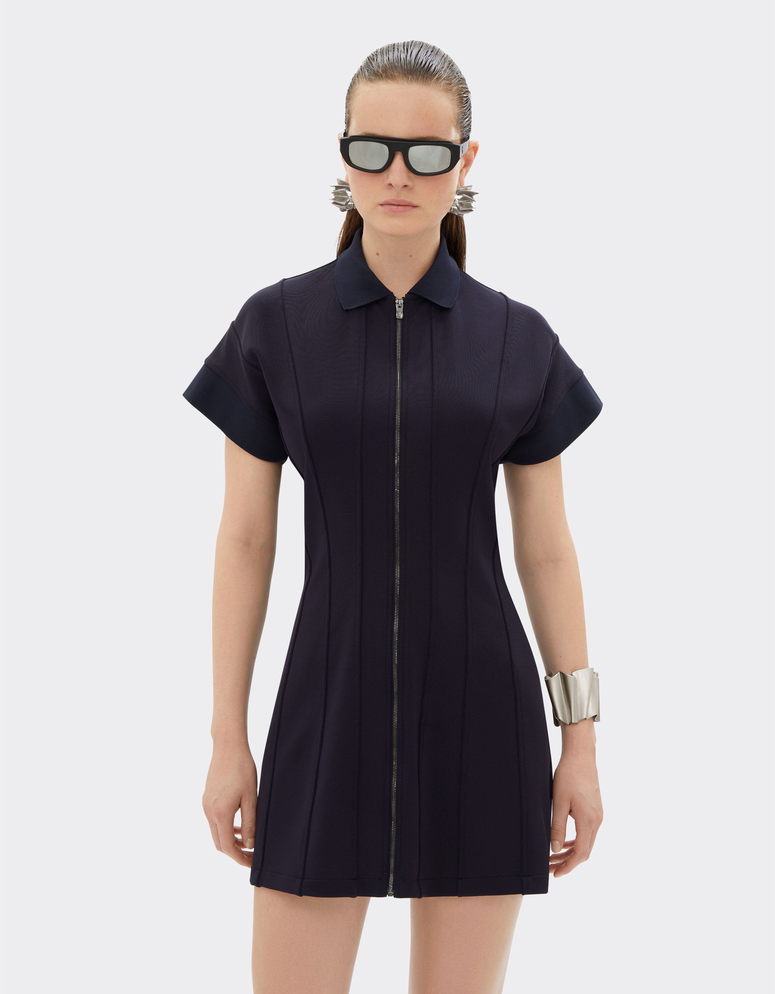 Ferrari Poloshirt-Kleid aus Jersey mit Milano-Naht Navy 21806f