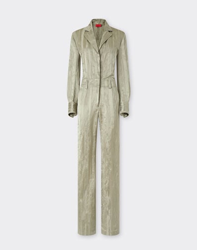 Ferrari Striped jacquard jumpsuit Khaki Green 50046f