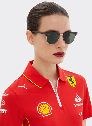 Ferrari Ray-Ban für Scuderia Ferrari RB3807M aus schwarzem Metall mit grünen Gläsern Schwarz F1511f