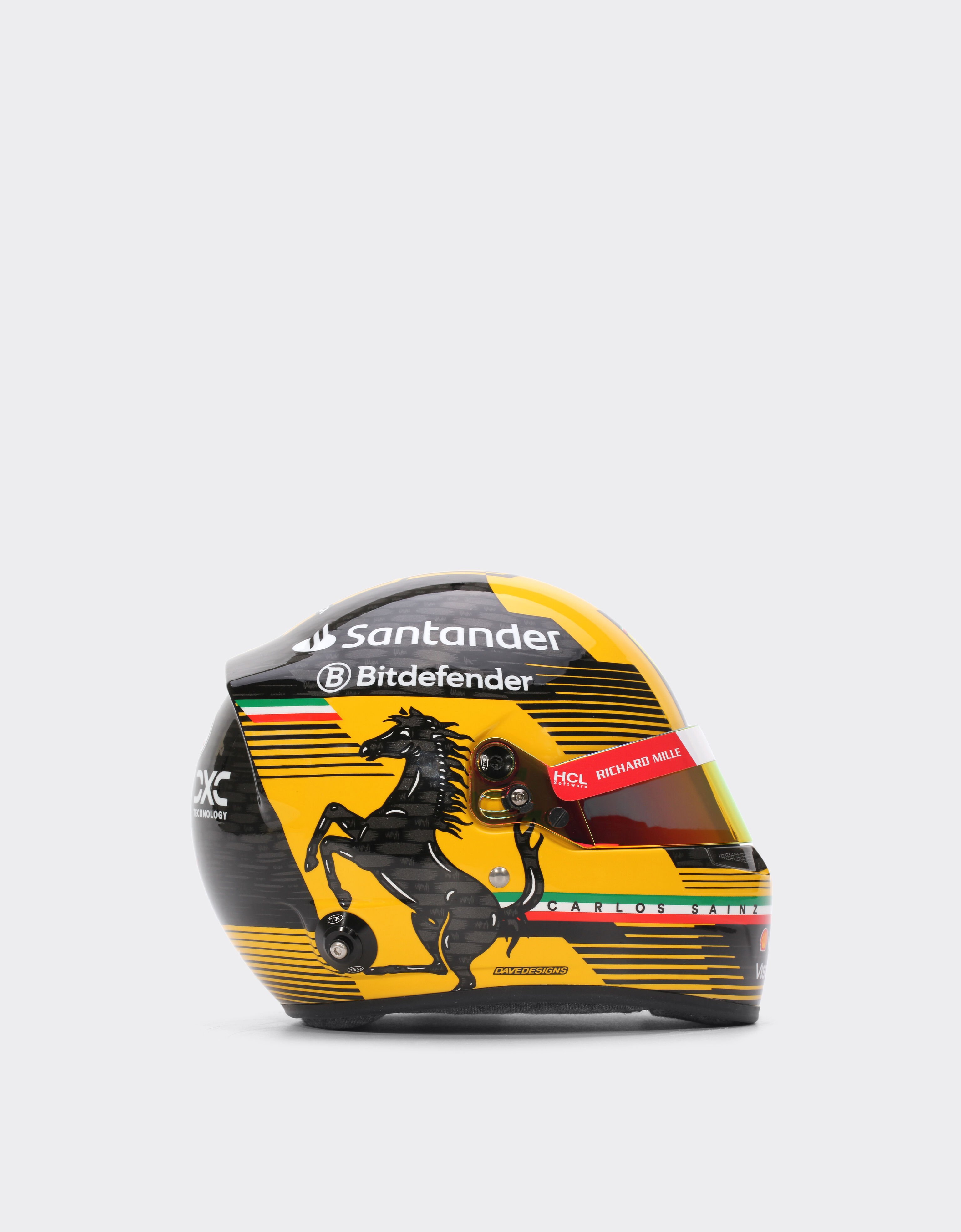 Ferrari Carlos Sainz Monza 2024 Special Edition mini helmet in 1:2 Yellow F1353f