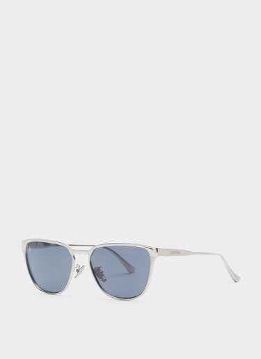 Ferrari Lunettes de soleil Ferrari en métal  argenté avec verres bleus cristal Silver LA0LAf