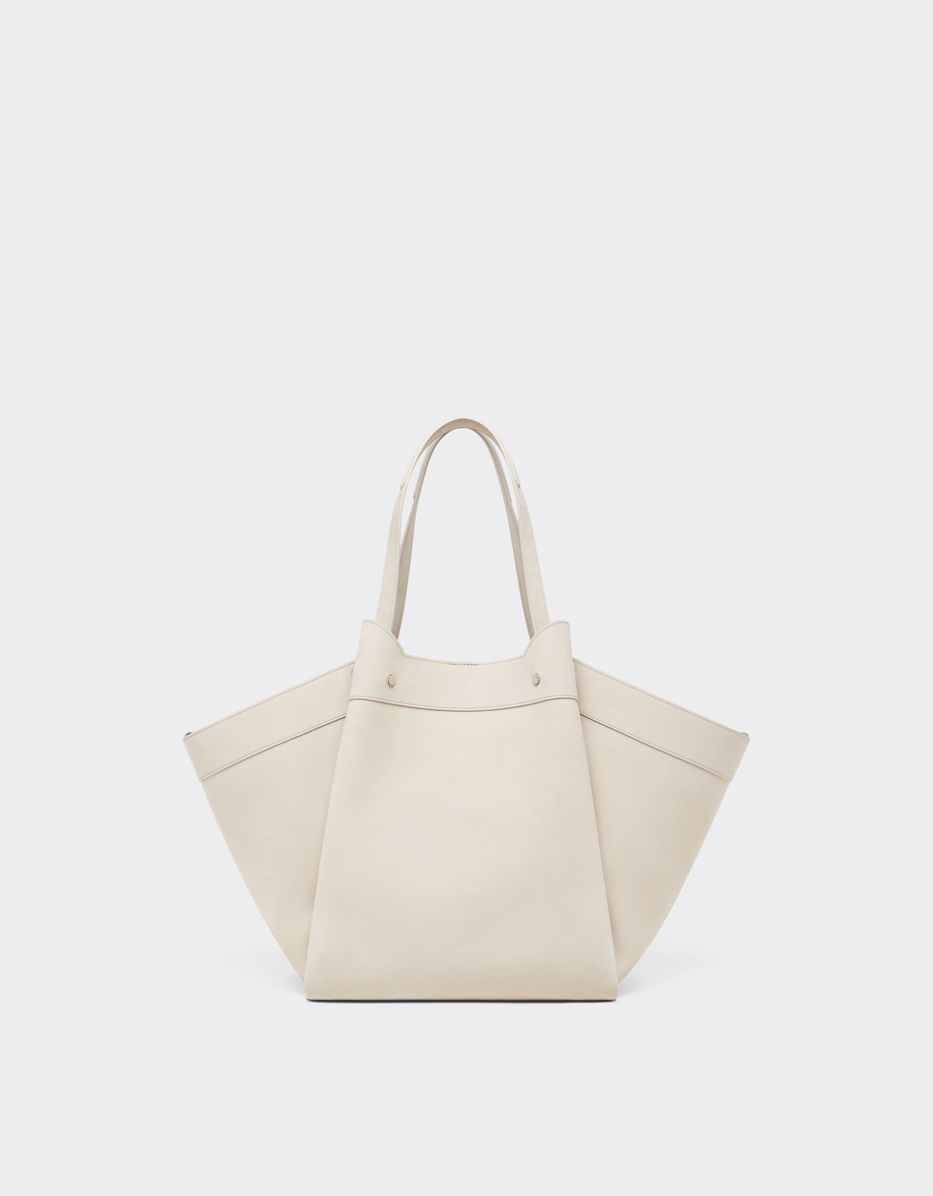Ferrari Large tote bag in nubuck leather Ecru 22298f