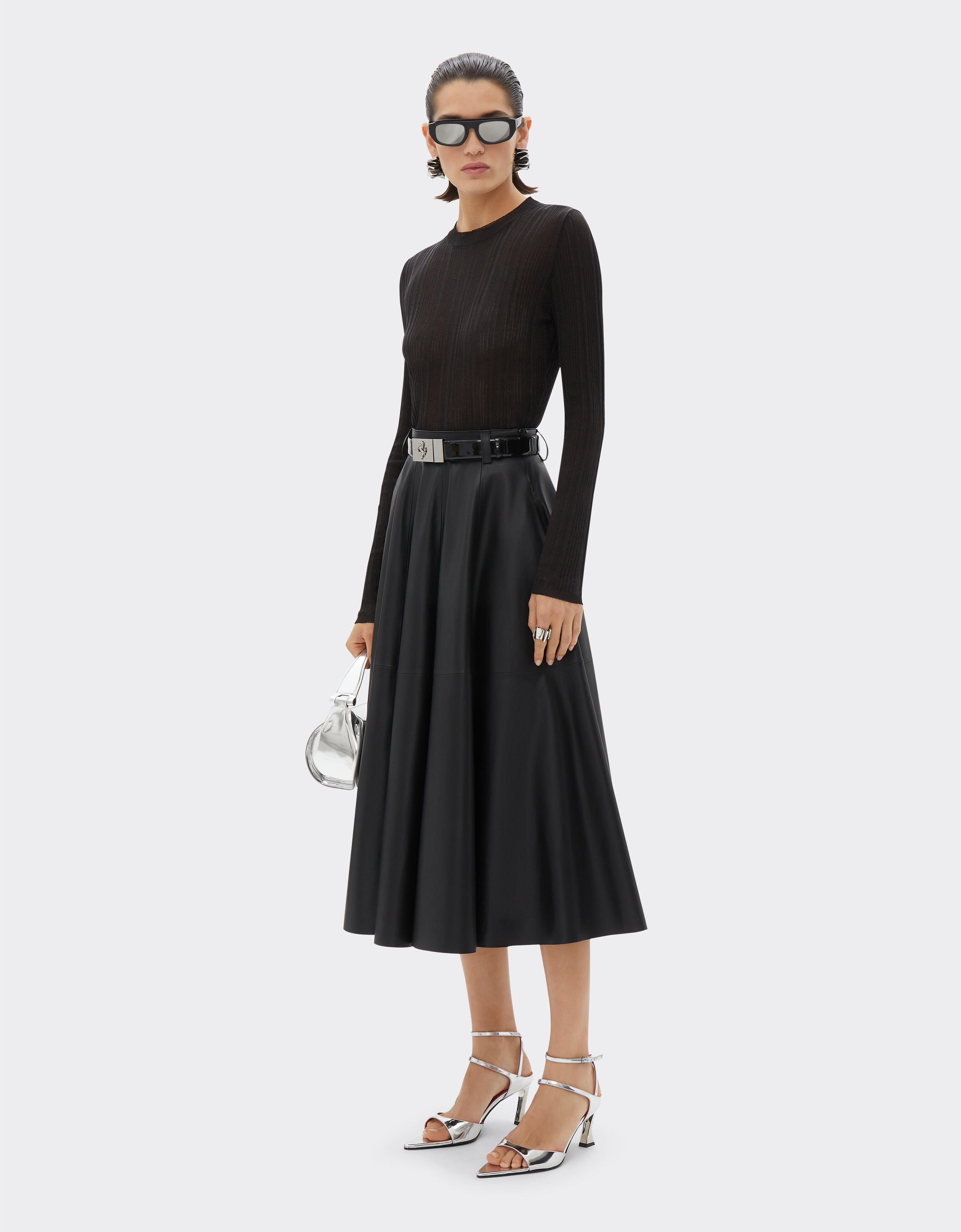 Ferrari Long-sleeved top in viscose and lurex Black 21664f