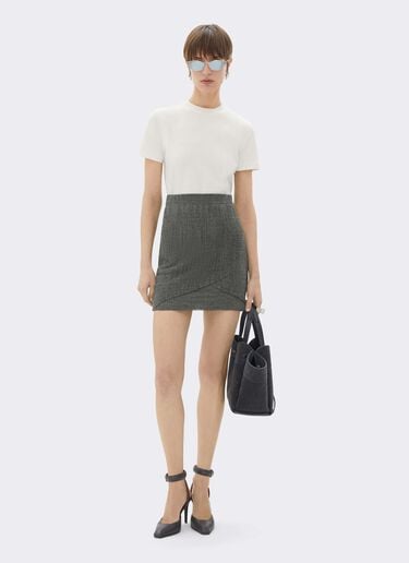 Minifalda de mezcla de lino Ferrari Minifalda de mezcla de lino Grey CKWSK0007KLI0005f