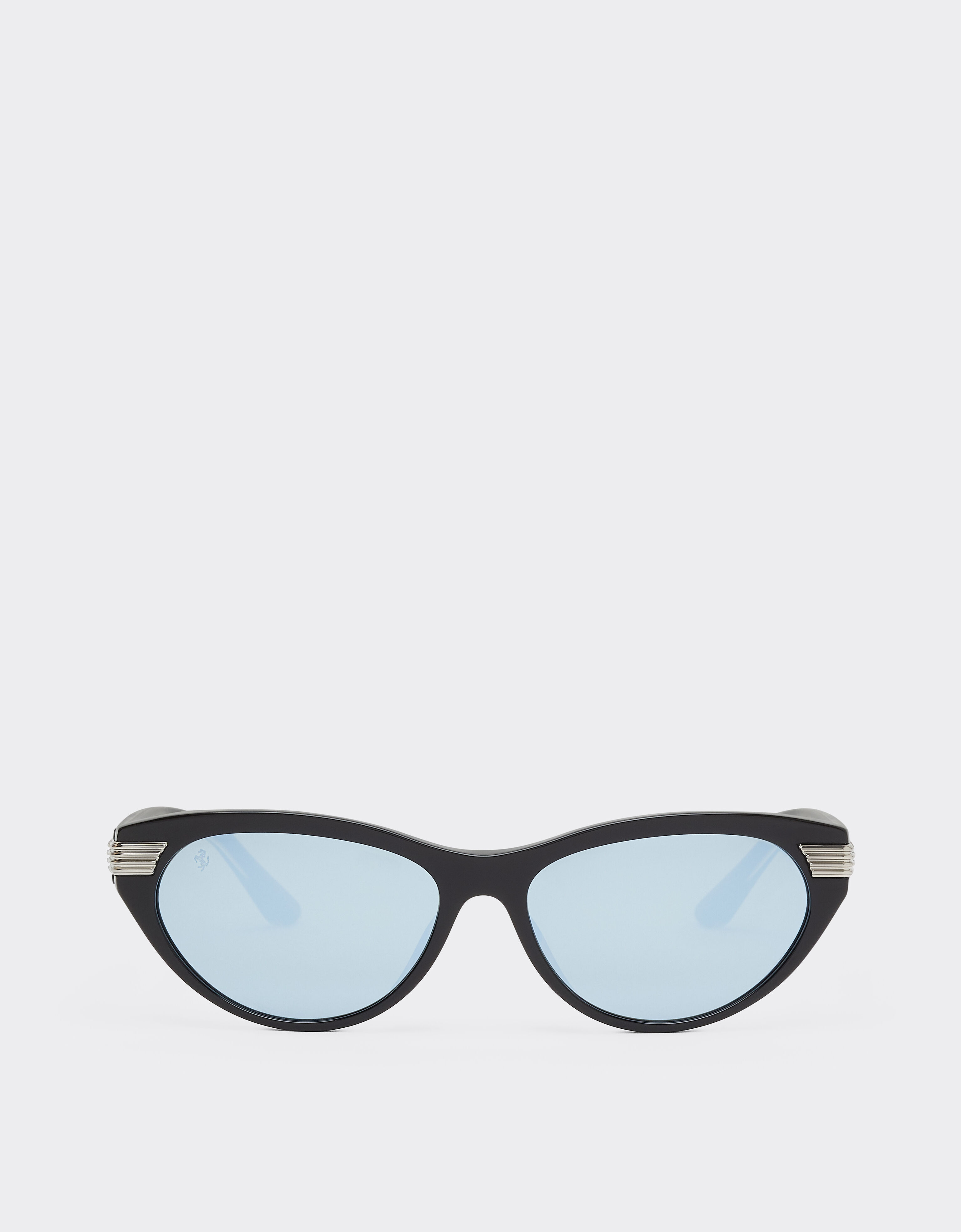 Ferrari Ferrari sunglasses in shiny blackacetate with gray mirrored lenses Black LA0EXf
