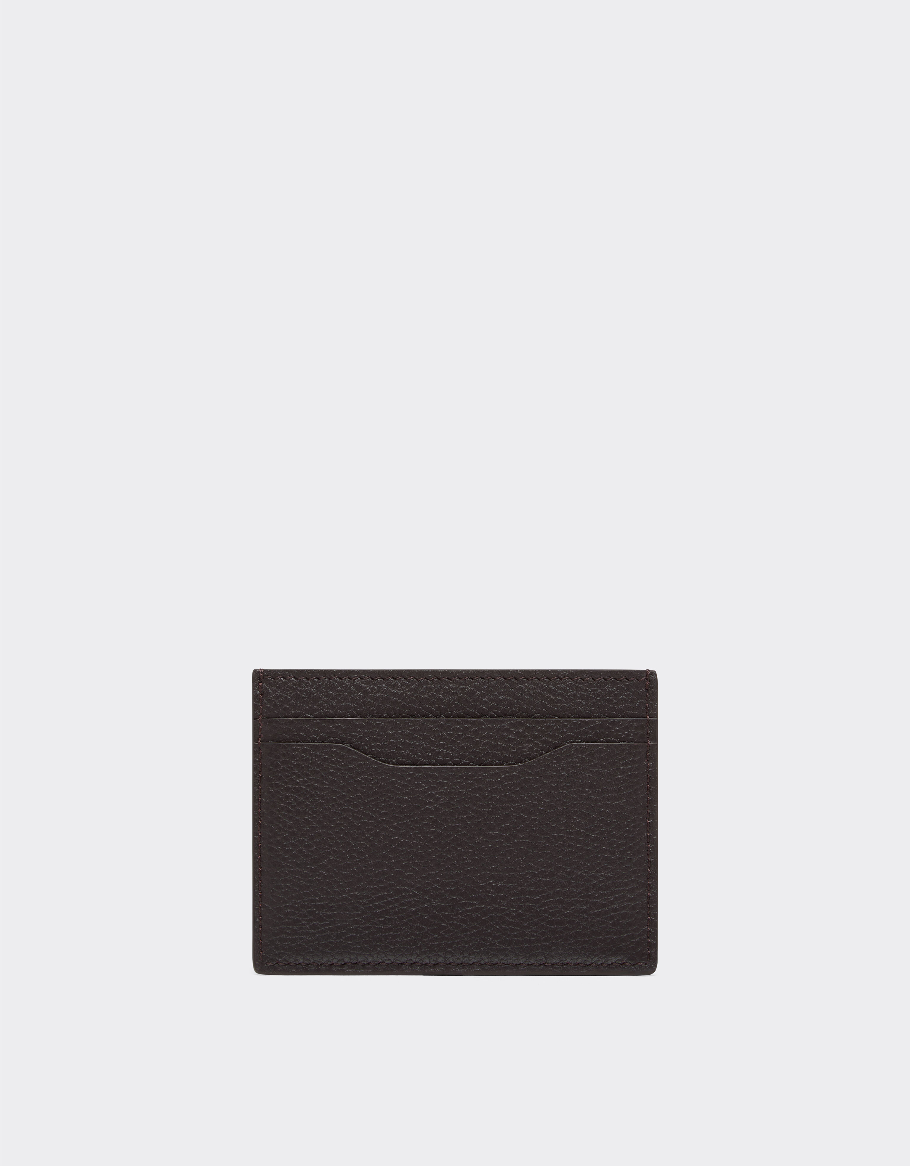 Ferrari Leather card holder Marrone Scuro 50625f