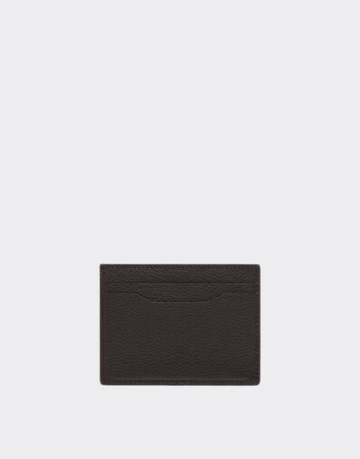 Ferrari Leather card holder Marrone Scuro 50625f