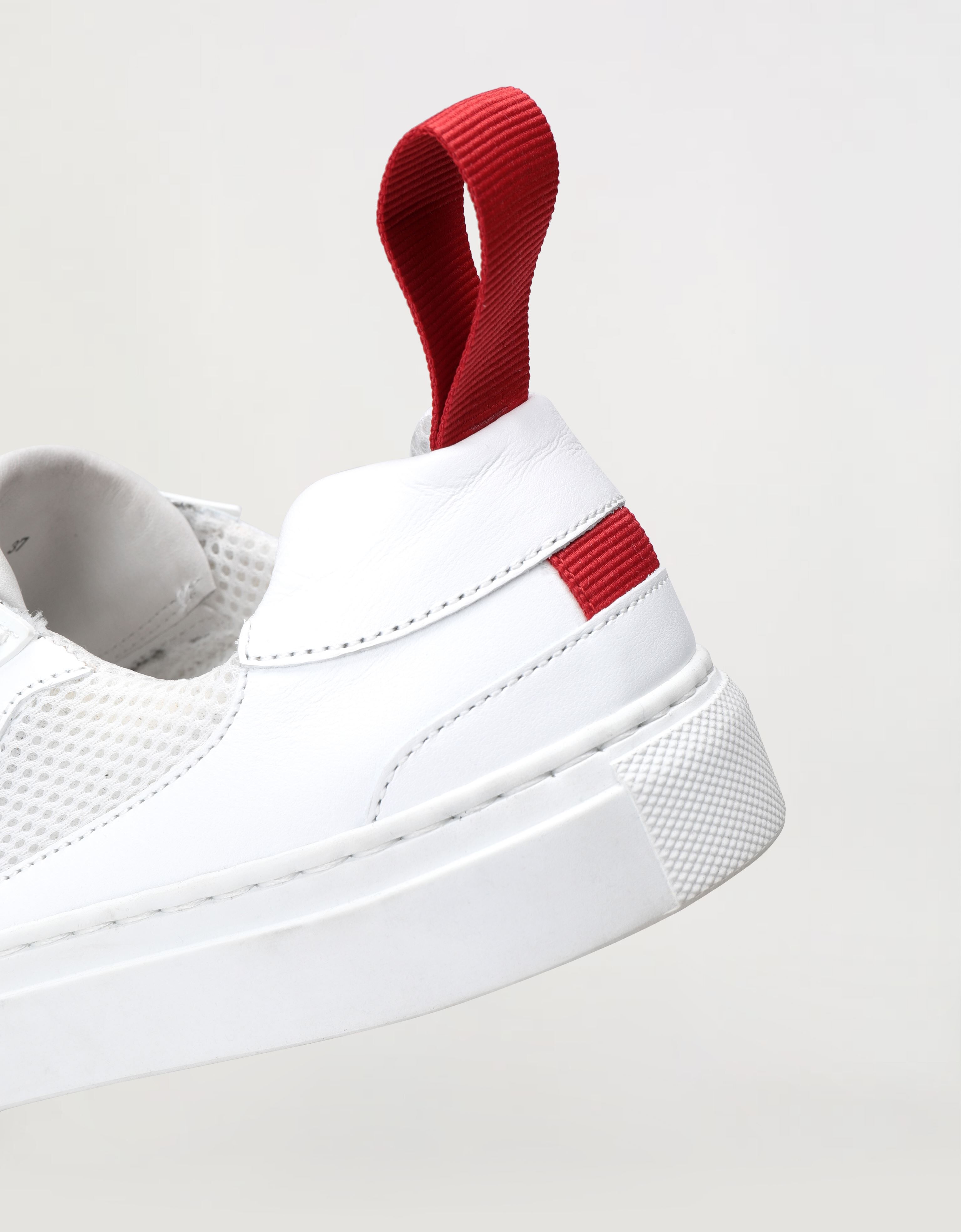 Ferrari Slip-on-Sneakers für Damen aus Leder mit „Cavallino Rampante“-Emblem Optisch Weiß 47104f